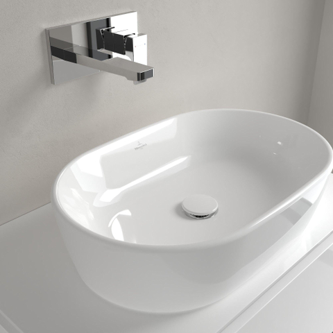 Villeroy & Boch Architectura waskom - 60x40x15.5cm Ovaal - zonder overloopgat Ceramic - White Alpine (glans wit) SW762310