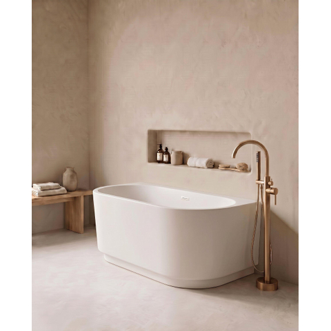ZEZA Pure baignoire semi-îlot - 170x80x58cm - acrylique - blanc mat SW962847