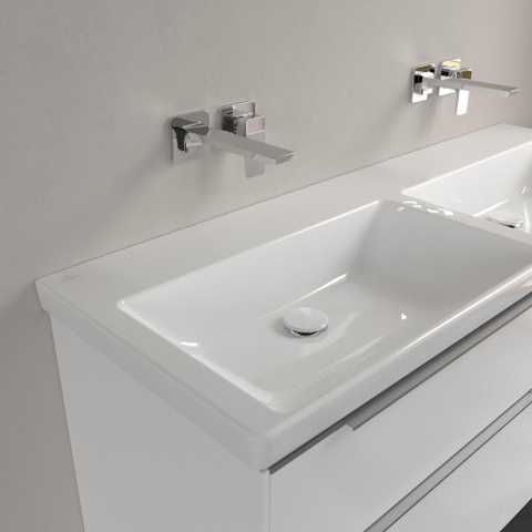 Villeroy & Boch Subway 3.0 meubelwastafel - 130x47cm - zonder kraangat - zonder overloop - White Alpine (glans wit) SW641575