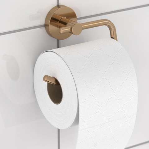 Haceka Kosmos Porte-rouleau de papier toilette - sans couvercle - cuivre brossé SW955710
