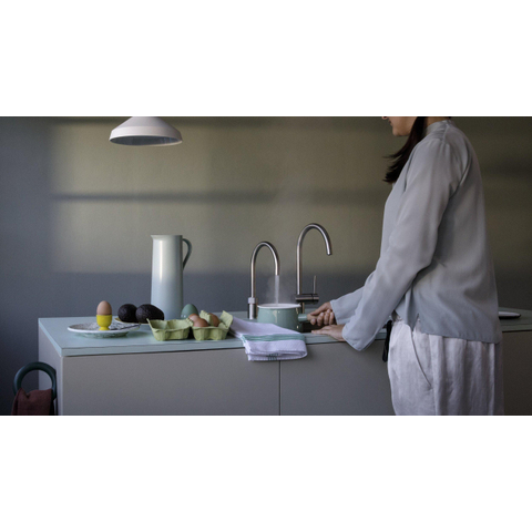 Quooker BE Nordic Round kokendwaterkraan - draaibare uitloop - PRO3 reservoir - Warm / kokend water - RVS SW795635