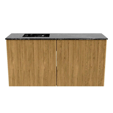 Mondiaz JOYA-DLUX 80cm toiletmeubel - kleur Oak - Wastafel FAYE positie Links Zonder kraangat kleur Lava. SW1422107