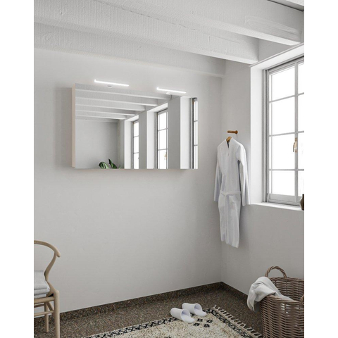 Mondiaz CUBB armoire de toilette – 120 x 70 x 18 cm – 2 portes – Linen (blanc cassé) SW410971