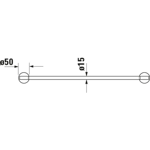 Duravit Starck T Handdoekhouder - 61cm - mat zwart SW297079