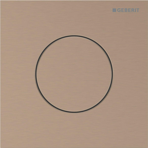 Geberit Type 40 urinioir bedieningsplaat - pneumatisch - rond - rood goud /geborsteld/easy-to-clean - geborsteld roodgoud brons (koper) SW1237483