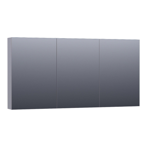 BRAUER Impress armoire de toilette – 139 x 70 x 15 cm – 3 portes, portes-miroir double face – Gris mat SW392980