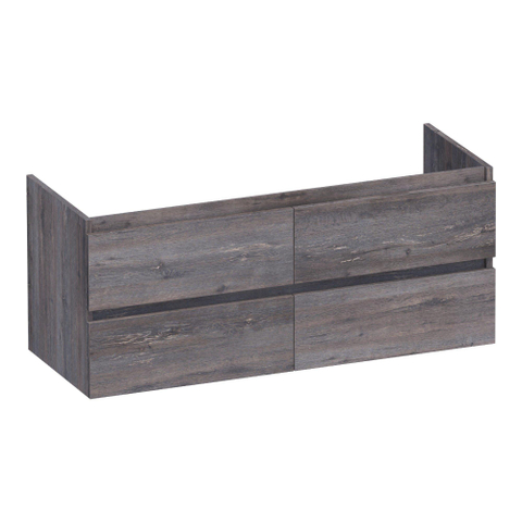 BRAUER Joy meuble sous-lavabo 120 4 tiroirs softclose - sans poignée - 2 découpes pour siphon - Driftwood SW1201061