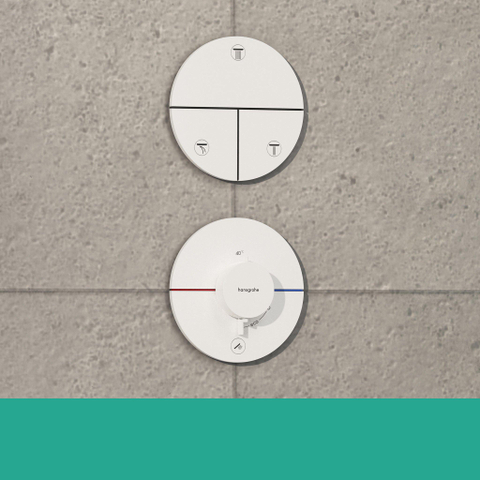 Hansgrohe Showerselect Comfort S Thermostat encastré 1 fonction highflow mat blanc SW918092