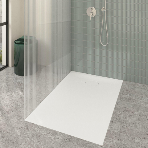Villeroy & Boch Ecora douchebak - 120x80x3.5cm - afvoer korte zijde - white alpine (wit) SW1558898