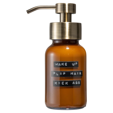 Wellmark Conditioner bruin glas messing pomp 250ml WAKE UP - FLIP HAIR - KICK ASS Black label SHOWROOMMODEL SHOW22595