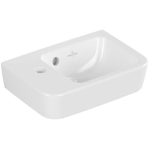Villeroy & Boch O.novo lave-mains 1 trou de robinet à gauche avec trop-plein 36x25cm - blanc SW445848
