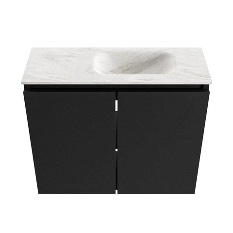 MONDIAZ TURE-DLUX Meuble de toilettes 60cm Urban. EDEN vasque Ostra position à droite. Sans trou de robinet. SW1104701