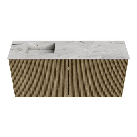 Mondiaz JOYA-DLUX 90cm toiletmeubel - kleur Dusk - Wastafel FAYE positie Links 1 kraangat kleur Glace. SW1423203