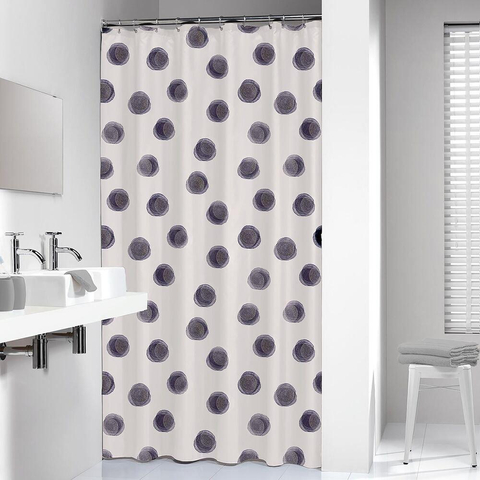 Sealskin Mood Rideau de douche 180x200 cm PEVA Bleu / Blanc cassé SW699490