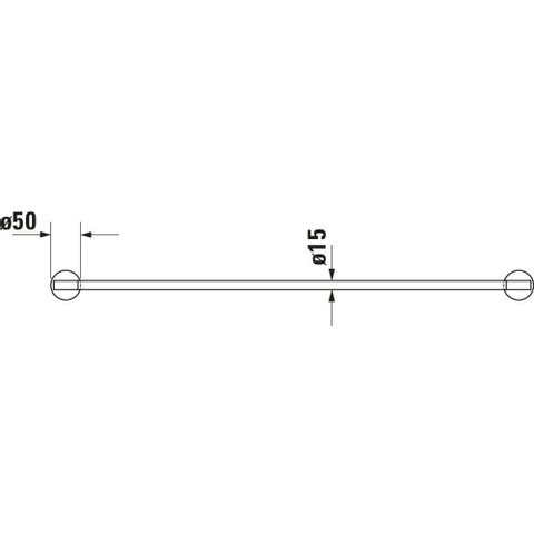 Duravit Starck T Handdoekhouder - 81cm - hoogglans chroom SW297084
