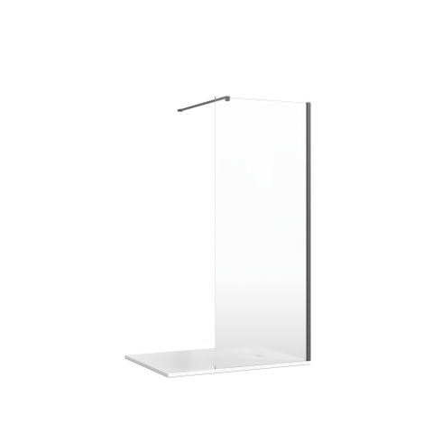 Crosswater GALLERY Muurprofiel - 200cm - voor 8 - 10mm glas - slate gunmetal (antraciet) SW928086