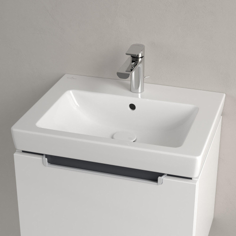 Villeroy & Boch Subway 2.0 meubelwastafel - 55x47cm - 1 kraangat - met overloop - White Alpine (glans wit) 1024115