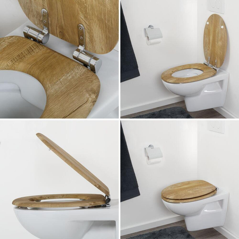 Tiger Hetta Toiletbril - met deksel - MDF - Bruin TWEEDEKANS OUT14578
