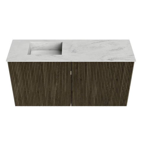 Mondiaz JOYA-DLUX 80cm toiletmeubel - kleur Shadow - Wastafel FAYE positie Links 1 kraangat kleur Opalo. SW1422898