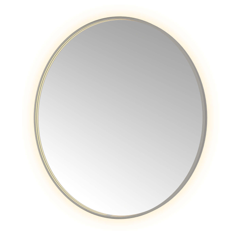 Hotbath &MORE Spiegel Round - diameter 120cm - direct en indirect LED - spiegelverwarming - dimbaar - met afstandsbediening - PVD - geborsteld gunmetal antraciet SW1245854