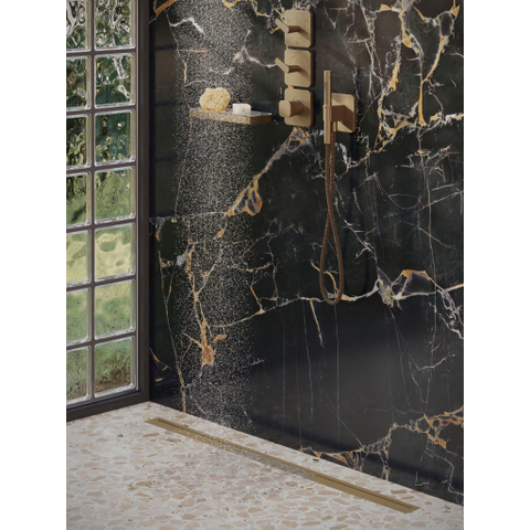 Hansgrohe Axor Citterio C afbouwdeel v. inbouw douchekraan thermostatisch v. 3 functies en cubic cutbrushed bronze SW1151975