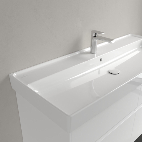 Villeroy & Boch Collaro meubelwastafel - 120x47cm - met overloop - 1 kraangat CeramicPlus - White Alpine (glans wit) SW358341