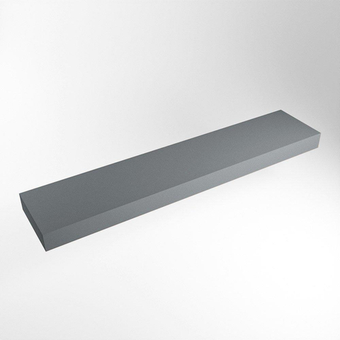 Mondiaz TOP 41 Vrijhangend Topblad - 200x41x12cm - geschikt voor waskom - Solid surface - Plata SW1022710