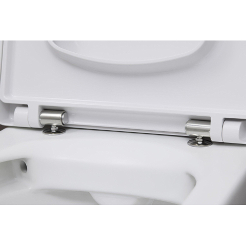 Duravit Me by starck WC-zitting - 43.8x37.4x5.1cm - compact - met softclose - met quickrelease - kunststof - afneembaar - wit glanzend 0293438