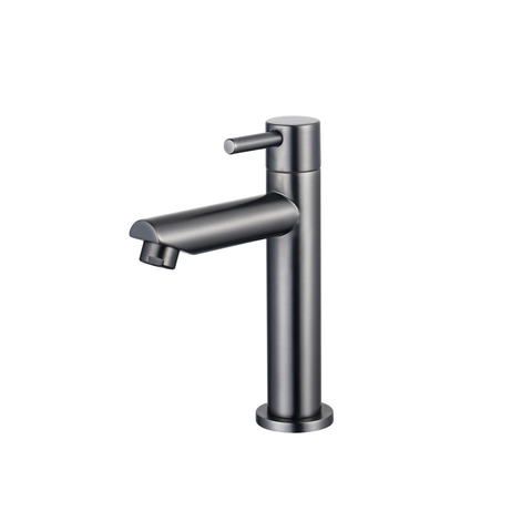 FugaFlow Eccelente Pietra fonteinset - 38x24x8cm - 1 kraangat - marmer - fonteinkraan gunmetal - wit SW1469173