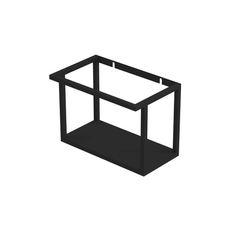 INK Versus XL Fonteinframe - 36x22x27cm - bodemplaat en handdoekhouder staal zwart mat OUTLETSTORE STORE44761