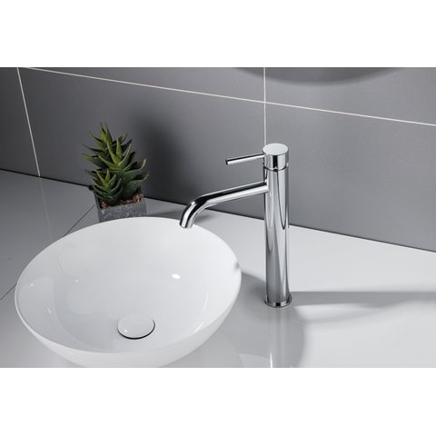 Fortifura Calvi Wastafelkraan - 33.9cm - verhoogd - opbouw - hoogglans chroom SW377811