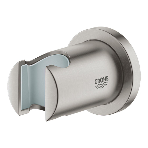 Grohe Rainshower Handdouchehouder - niet verstelbaar - ronde rozet - Supersteel (RVS) SW73279