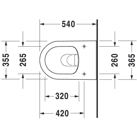 Duravit Darling New Wandcloset - diepspoel - rimless - 37x54cm - wit SW54082