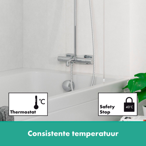 Hansgrohe Vernis Shape doucheset - 28cm - thermostatisch - met baduitloop - chroom SW651678
