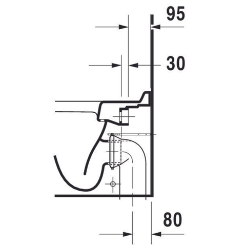 Duravit Starck 3 Closetpot staand - diepspoel - 36x56cm Pit - wit SW114651