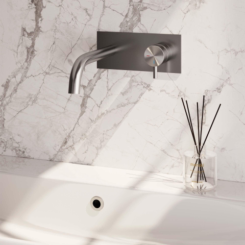 Brauer Brushed Edition Mitigeur lavabo encastrable avec poignée type B5 avec partie encastrable ColdStart Nickel brossé SW374379