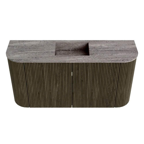 Mondiaz JOYA-DLUX 83.2cm toiletmeubel - ronding links en rechts kleur Shadow - Wastafel FAYE positie Midden Zonder kraangat kleur Oza. SW1425081
