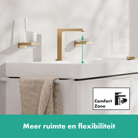 Hansgrohe Tecturis E 2-hole wastafelkraan - 150 - coolstart - met waste set - geborsteld brons SW918547
