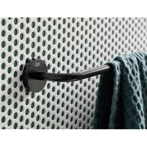 Emco Round Handdoekhouder - 80cm - enkel - zwart SW471488