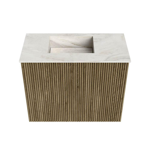 Mondiaz JOYA-DLUX Meuble de toilette 50cm - couleur Dusk - Vasque FAYE position Gauche 1 trou de robinet couleur Ostra. SW1426225