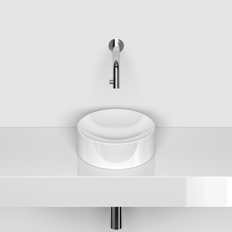 Clou Vale lave-mains - 22x22x7cm - rond - céramique - sans trou robinet - blanc brillant SW451466