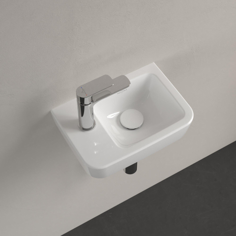 Villeroy & Boch O.novo lave-mains 36X25cm - 1 trou de robinet à gauche sans trop-plein ceramic+ blanc SW448502