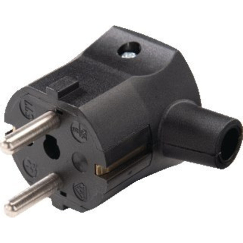 Martin Kaiser 577 Stekker met randaarde IP20 haaks RAL9005 zwart SW796833