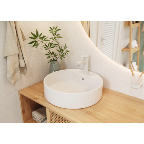 Hansgrohe Talis e 1 greeps wastafelkraan - 110 PopUp - trekwaste - mat wit SW358787
