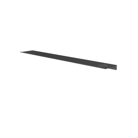 Hotbath &MORE Planchet - 80cm - inclusief bevestigings rails - 1 uitsparing - voor zeepdispenser of beker - PVD - geborsteld zwart SW1245963