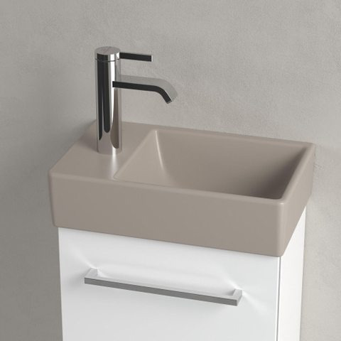 Villeroy & Boch Avento fontein - 36x22cm R - 1 kraangat - zonder overloop CeramicPlus - almond (beige) SW1148708