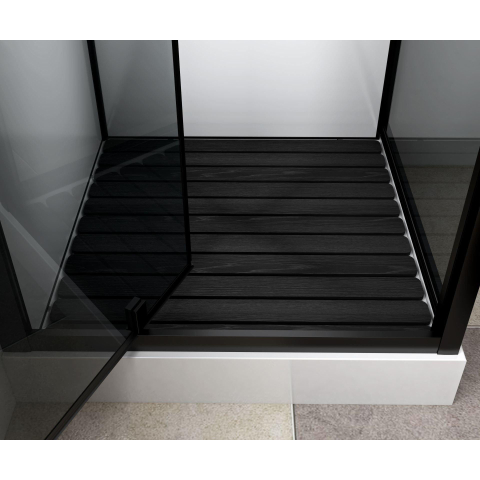 Marina Douchecabine - 90x90cm - incl. douchegarnituur - zwart SW1408477