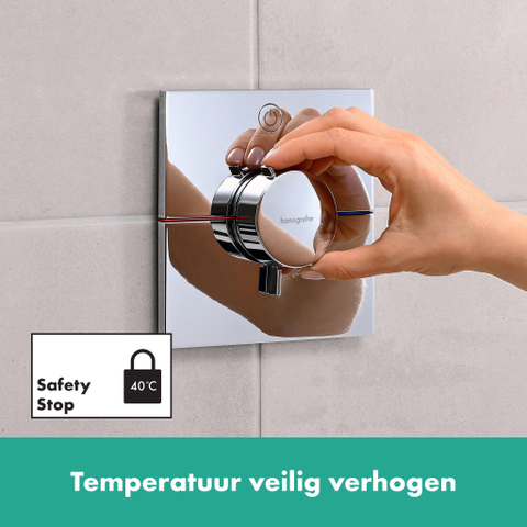 Hansgrohe ShowerSelect Comfort E Thermostaat - inbouw - 1 functie - hoogglans chroom SW918023
