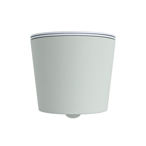 Mondiaz LAVIE hangtoilet – spoelrandloos – 36 x 53 cm – met softclose zitting – Greey (lichtgroen/grijs), zitting Clay (lichtblauw/grijs) SW1208587