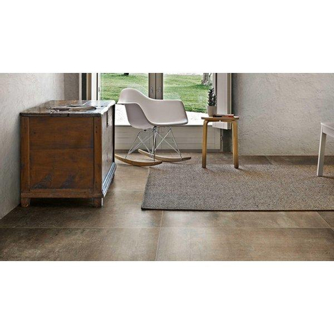 ÉCHANTILLON Ceralto Tavola Accent Carrelage sol et mur 80x80cm 10mm rectifié R10 grès cérame Brun SW976384